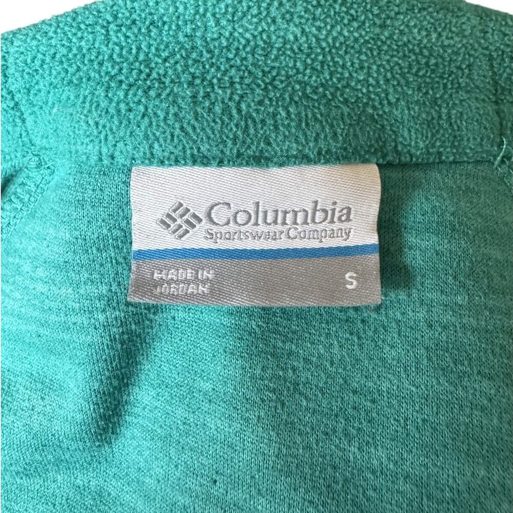 Columbia Quarter 1/4 Zip Fleece Pullover Turquoise Mock Neck Gorpcore Small - Picture 5 of 6